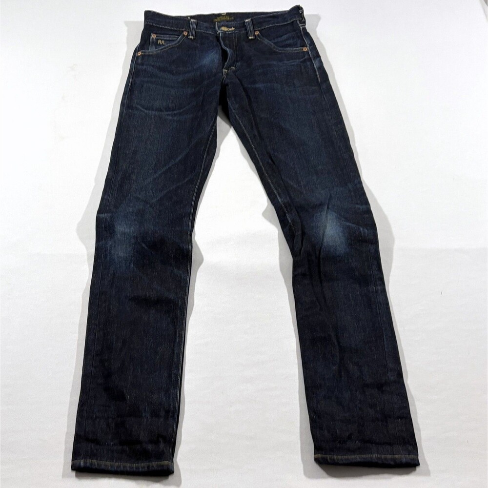 RRL Double RL High Slim Japan Woven Selvedge Jeans Denim Dark Wash Limited Sz 28